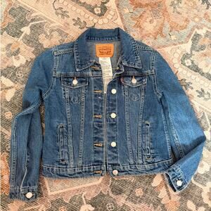 Levi's Denim Jacket Girls Medium 10 to 12 years Trucker Jean Jacket Classic Blue
